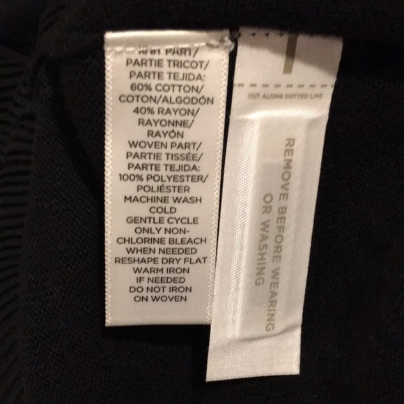 NWT LOFT Top Black M w slight flounce at bottom - Picture 6 of 6